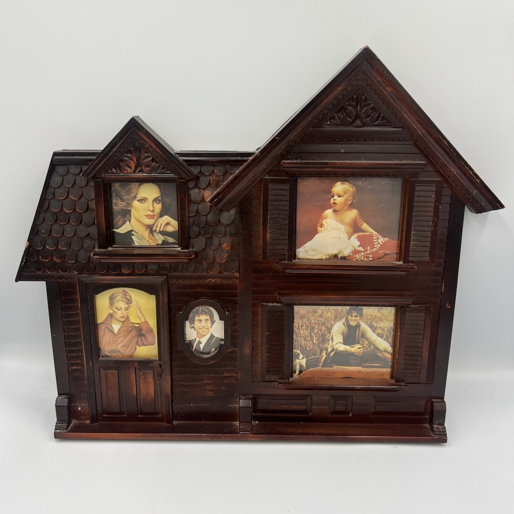 Used Vintage SYROCO Victorian Haunted Gothic House Photo Frame Plastic
